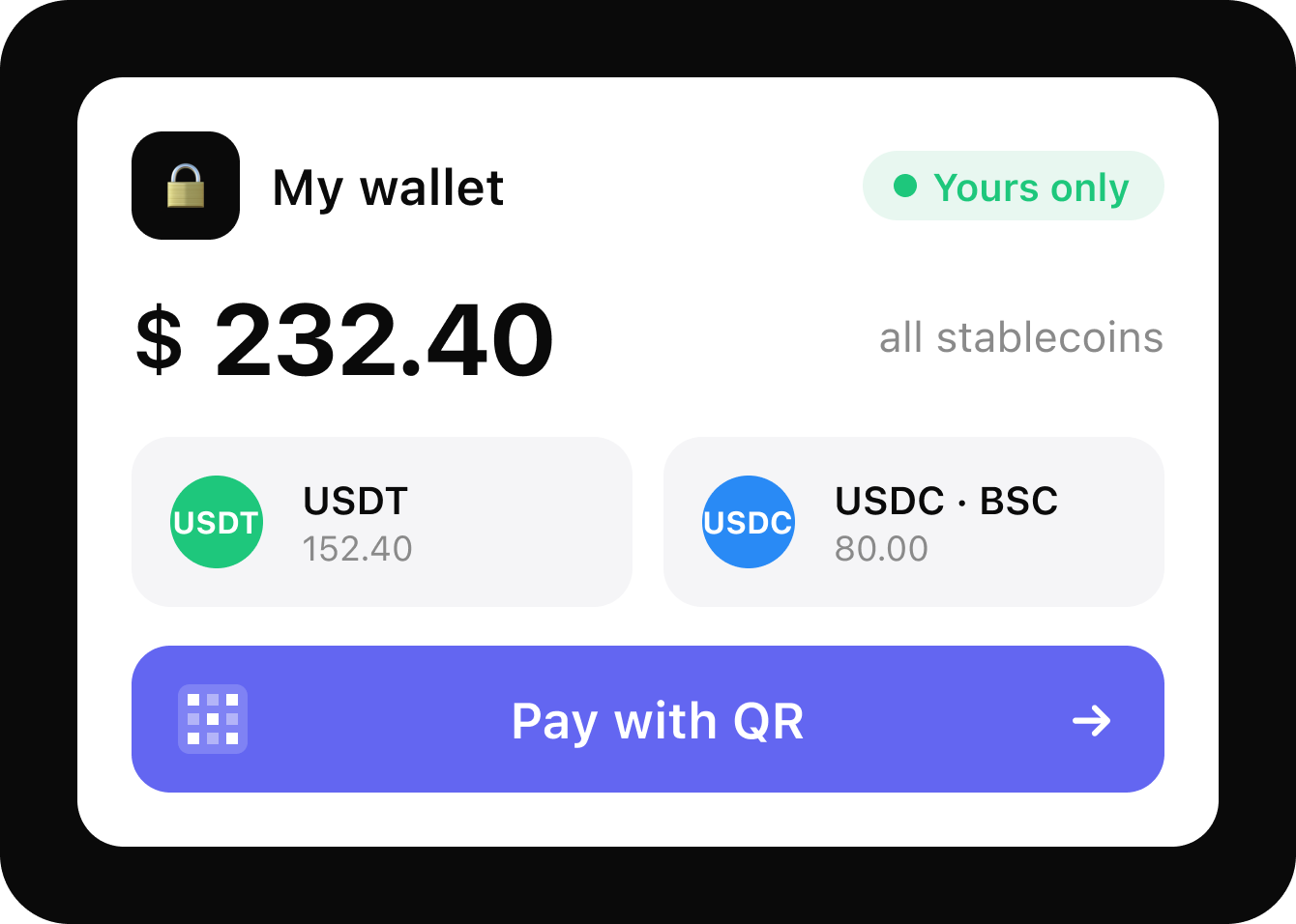 Top up with stablecoins
